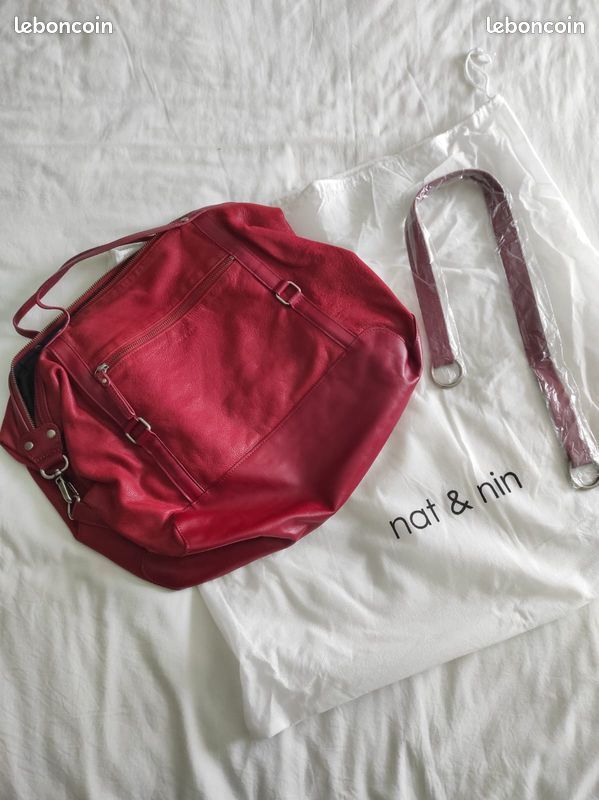 Nat et Nin sac cabas Macy Col. Carmin (image 3)