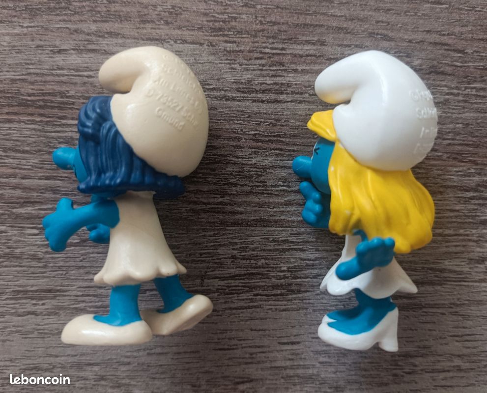 Figurines Schtroumpfs Schleich 2012 - Couple Se Mariant, 5 Cm, Réf 20746