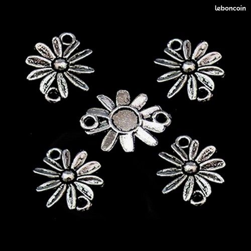 10 Perles connecteur Entre-deux _ Fleur 16X3mm _ Apprêts création bijoux _ A053 (image 4)