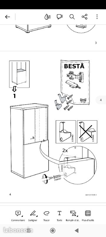 22 paires de support crochet étagère besta (image 2)