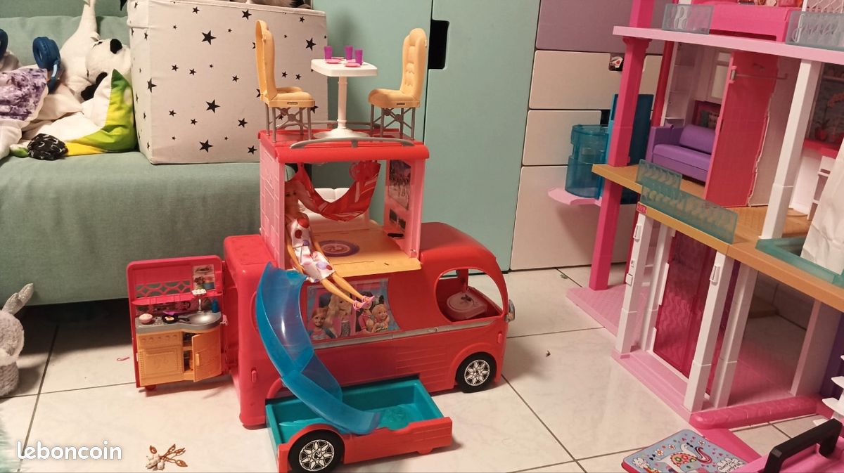 MEGA BARBIE AVENTURE en camping-car de rêve Mattel 123 pieces EUR 19,16