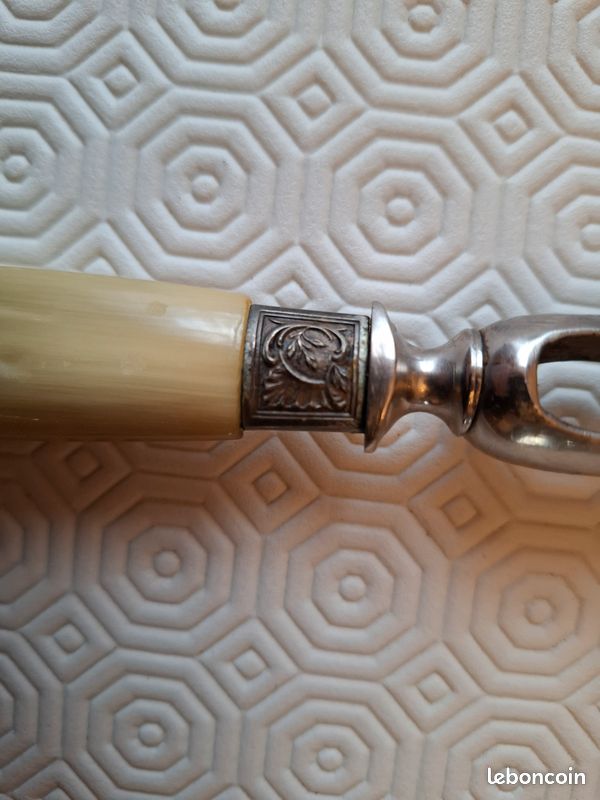 Ancien Service à Gigot En Métal Argenté - Pièce De Boucherie Vintage