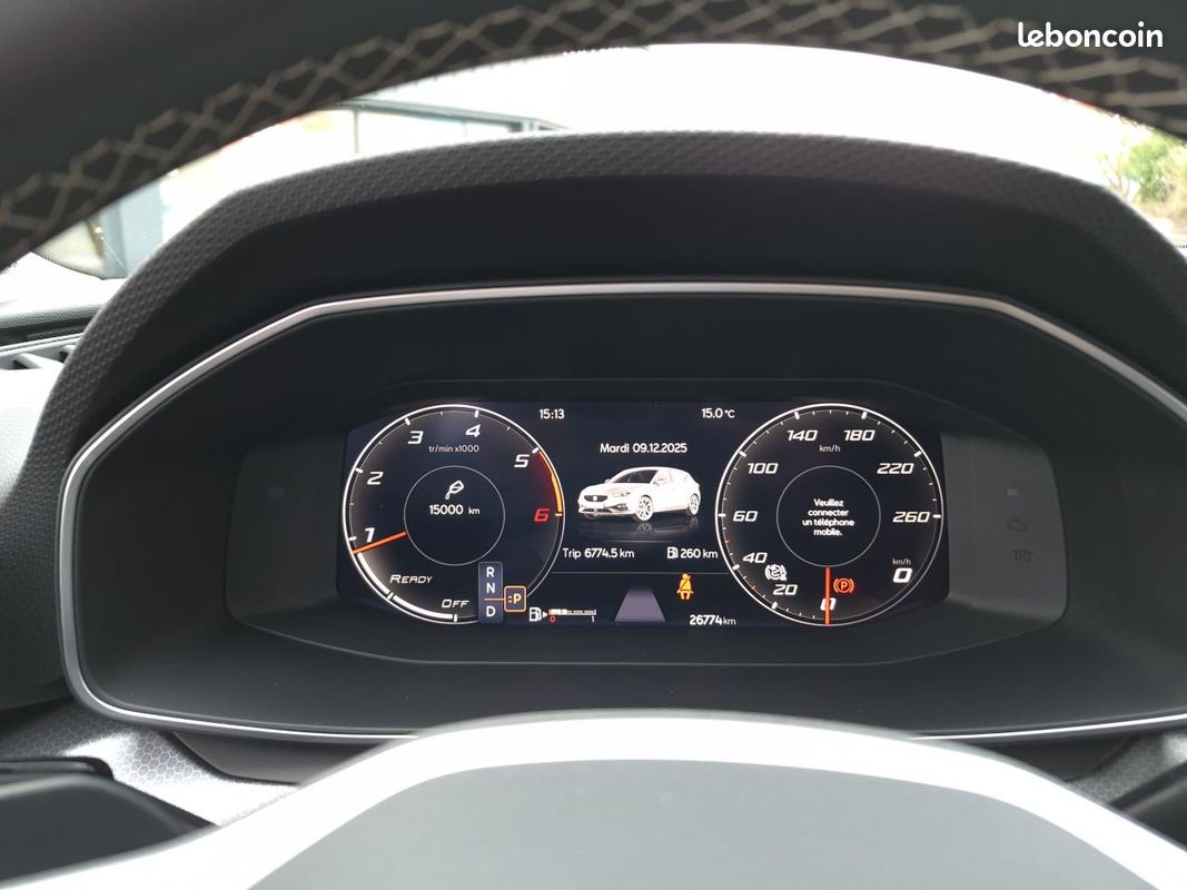 Seat leon 2.0 diesel 150 boite automatique camera de recul + radar av/arr + carplay + full led (image 22)