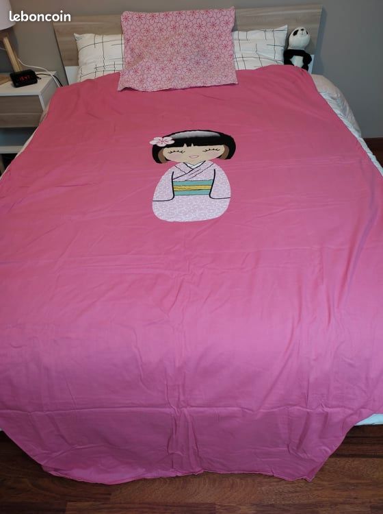 Housse de couette et taie d’oreiller Kokeshi (image 1)