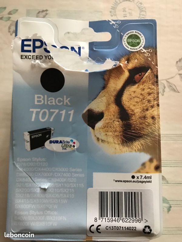 Cartouche noire EPSON BLACK T0711 (image 1)