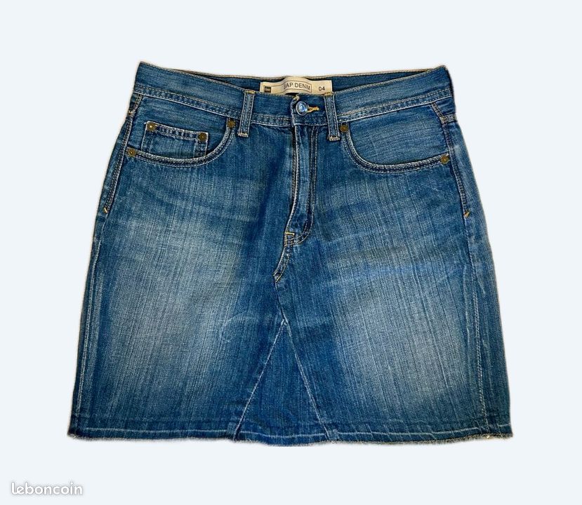 Jupe Mini Gap - Taille XS, En Coton Multicolore, Occasion En Très Bon état