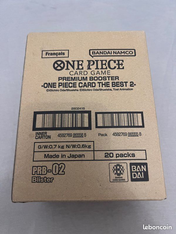 One Piece Card Game - Carton de 20 Blisters PRB-02 One Piece Card The Best 2 - FR (image 2)