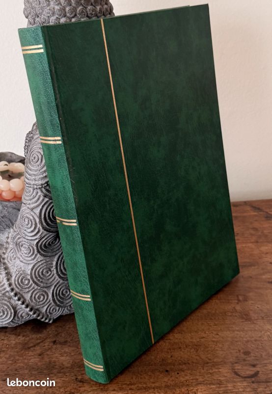 Album Pour Timbres SAFE 115-3 - Format Grand (230x305 Mm), 32 Pages Blanches, Couverture Luxe Simili Cuir Vert