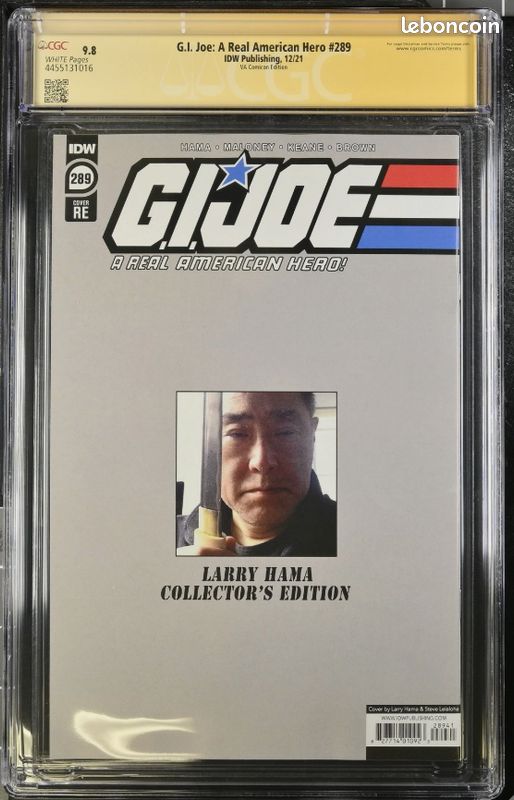 Comics G.I. Joe_ ARAH #289 - CGC 9.8 SS - SIGNED BY LARRY HAMA + STEVE LEIALOHA (image 2)
