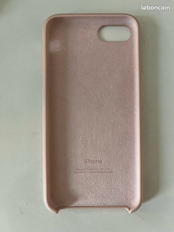 Coque silicone iPhone SE - Rose craie (image 3)