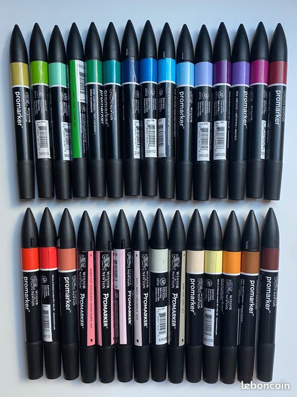 Lot de 29 promarkers Windsor & newton (image 1)