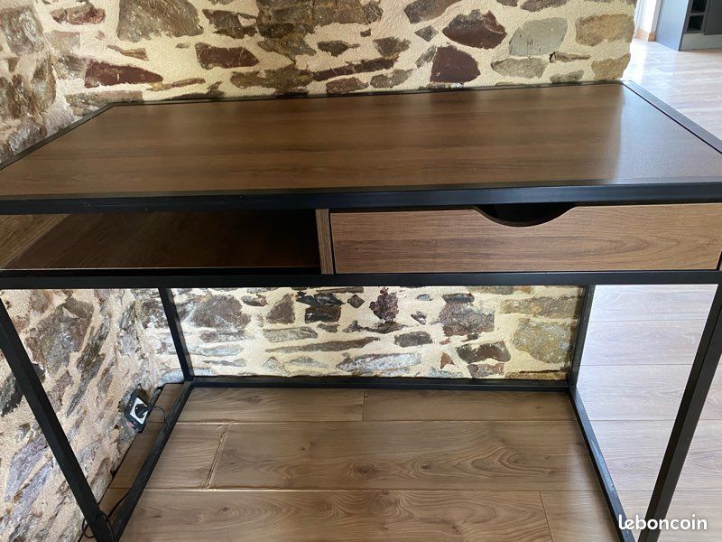 Bureau bois métal (image 2)