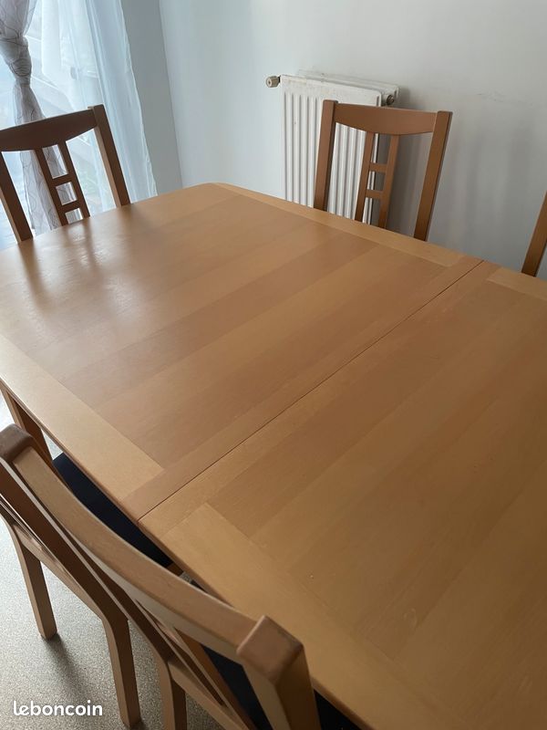 Table en bois de chêne extensible (image 2)
