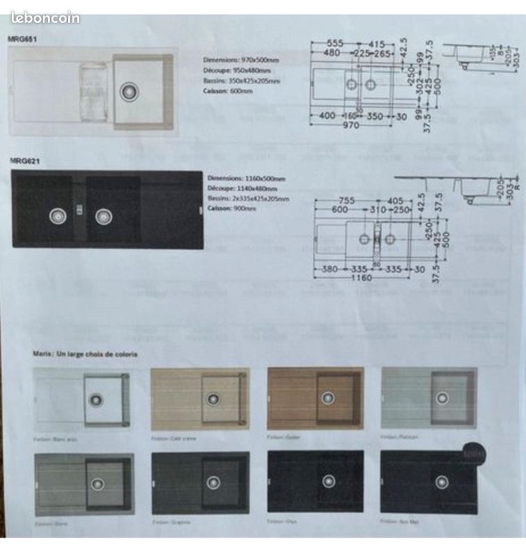 Évier Franke neuf jamais utilisé modèle Maris (image 2)