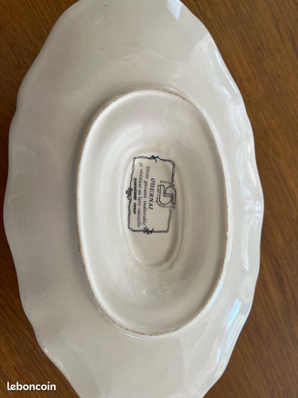 Assiettes plates,faïencerie Sarreguemines, modèle Obernai (image 15)