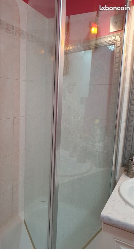 Vitre pare baignoire 2 vantaux articulés (image 2)