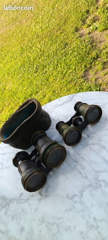 Ancienne Paire De Jumelles De Théâtre - Opéra - Noires - Grossissement 5x - Vintage