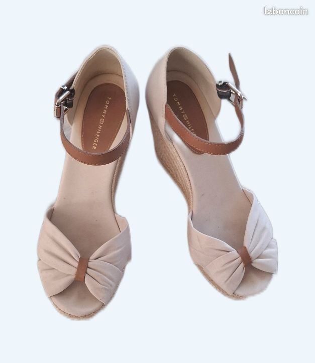 Chaussures compensées beige, Tommy hilfiger, pointure 40 Chaussures