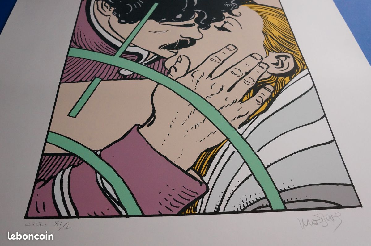🟩 MOEBIUS 👍 signé SERIGRAPHIE * Major Fatal Malvina le Baiser * 50 ex édition artiste Jean Giraud GIR (image 4)