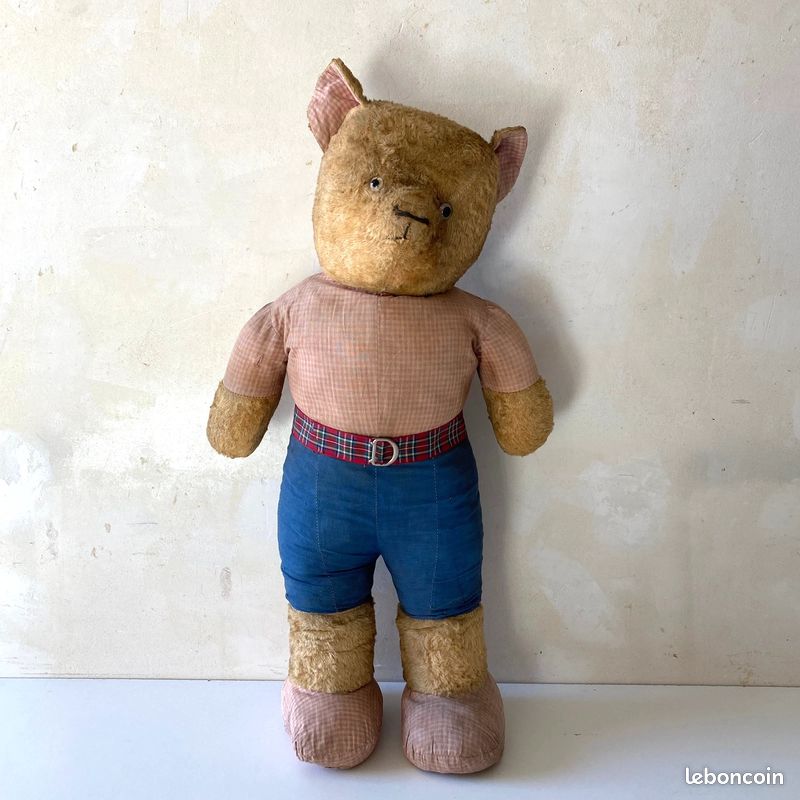 Ours En Peluche Habillé Clémens SPIELTIERE – Vintage Allemand 1970 – 46cm