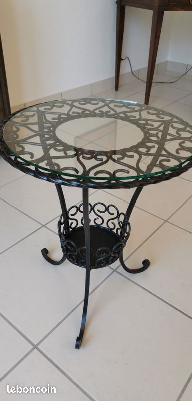 Petite table basse en fer forgé (image 5)