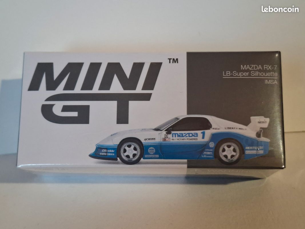 Mini GT 2024 Mazda RX7 (FD3S) LB-Super Silhouette IMSA white/blue n ...