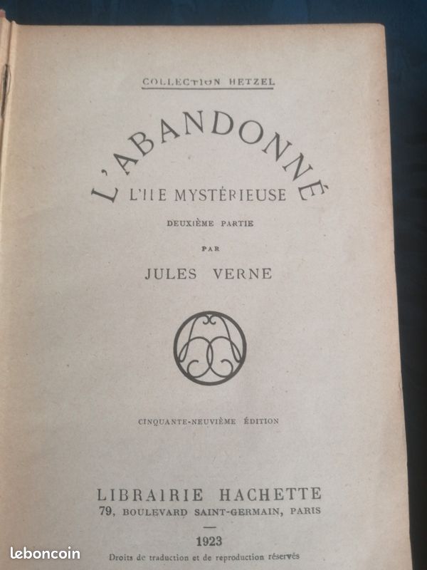 JULES VERNE collection Hetzel de 1922 et 1923. L'île mystérieuse I, II: les naufragés de l'air et l'abandonné (image 14)