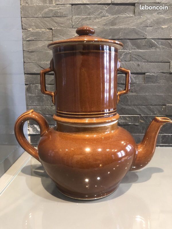 Théière Art Déco en céramique allemande, Bunzlau - Brocante et Déco Chic
