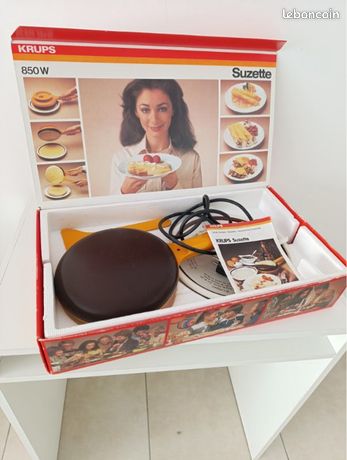 KRUPS SUZETTE - Crepiere Vintage Orange - Complet avec boîte d'origine EUR 15,00 - FR