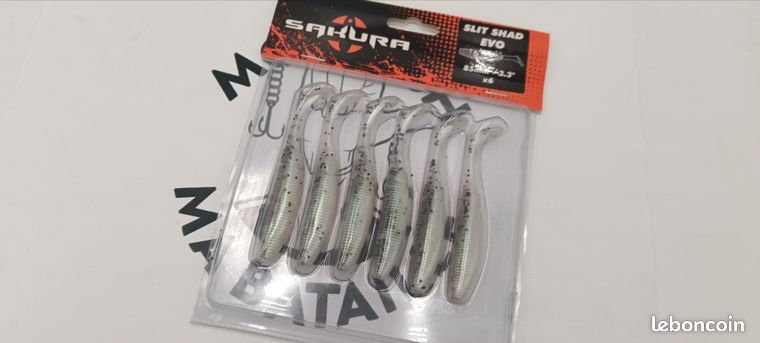 Leurre Peche Lot De 5 Leurres Souples Sakura Slit Shad Evo 100 MIX Pour Pêche En Mer Et Rivière - Neufs Dives Sur Mer Leurre Peche Lot De 5 Leurres Souples Sakura Slit Shad Evo 100 MIX Pour Pêche En Mer Et Rivière - Neufs Dives Sur Mer