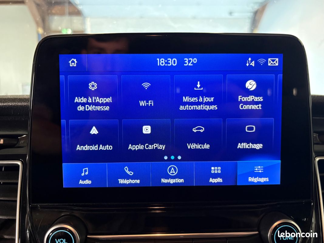 FORD TRANSIT CUSTOM FOURGON 300 2.0 TDCI 170ch L1H1 COURT 6 PL LIMITED BVA S&S / ATTELAGE - PORTES LATÉRALES - CARPLAY (image 21)