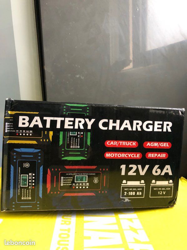 Chargeur Batterie Voiture Moto 6A 12V Intelligent – Réparation, Maintien, Écran LED Pour AGM Gel Wet SLA