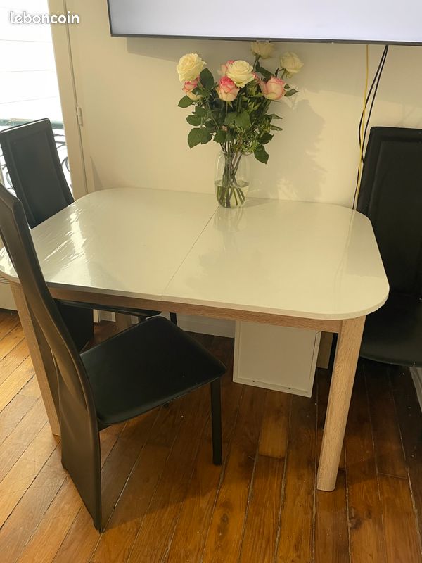 Table extensible et 4 chaises (image 1)