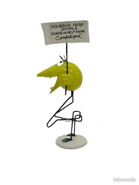 Figurine Les Shadocks Plastoy 20cm 1998 - Articulée Orange, RARE