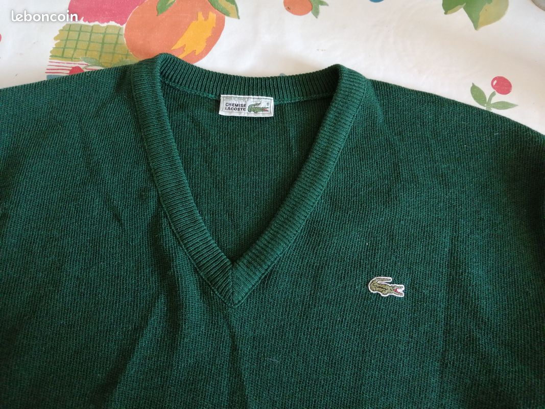 Lacoste Sweatshirt Pull Lacoste Vert Sapin Pull LACOSTE Vintage