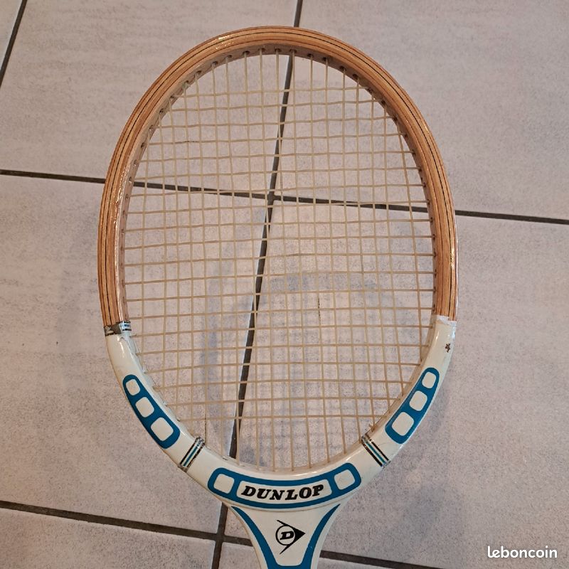 RAQUETTE DE TENNIS en Bois DUNLOP Vintage POWER SMASH état correct EUR 25,00 - FR