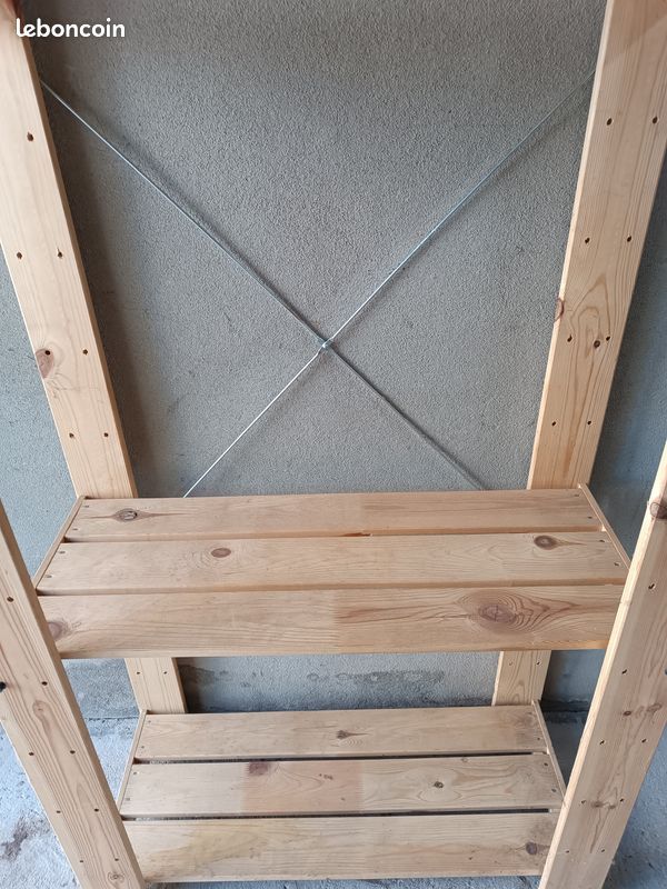 Étagère en bois (dimensions : L 80 cm, L/P 35 cm, H 175 cm) (image 3)