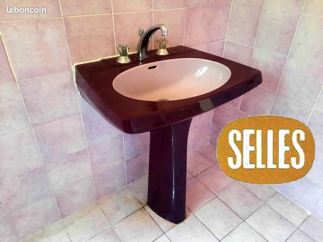Lavabo SELLES modèle Chambord - style vintage années 70's (image 1)