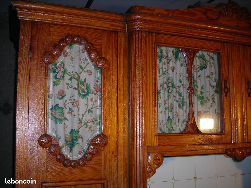 Buffet de cuisine ancien bois pin (image 3)
