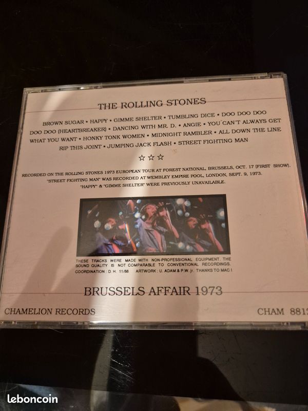 Rolling Stones. The Brussels Affair, 1973. En TBE. Label : Chamelion Record (image 2)