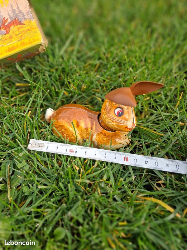 Jouet En Bois Ancien Lapin Sauteur CIJ Vintage