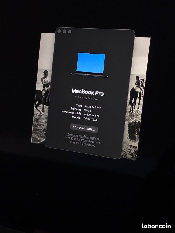 MacBook Pro 14” M3 Pro – 18 Go RAM / 1 To SSD – Comme neuf (image 5)