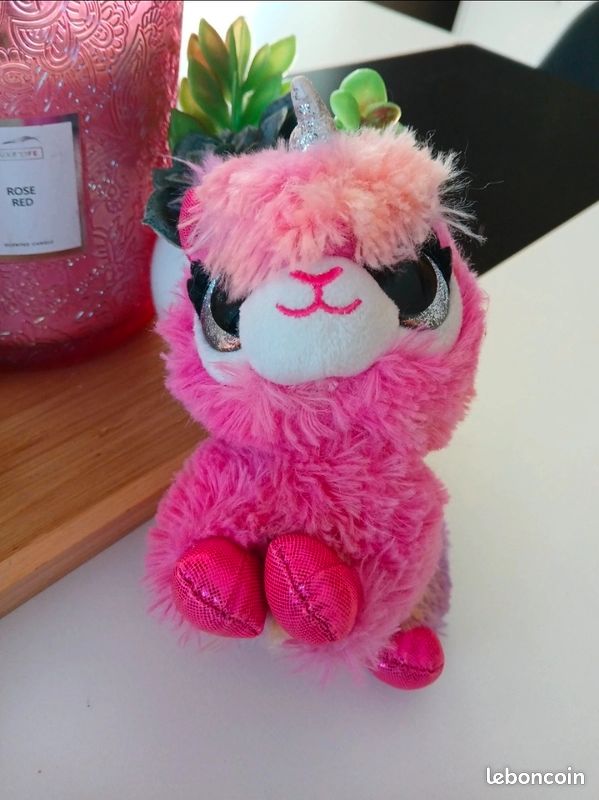 Peluche licorne rose (image 3)