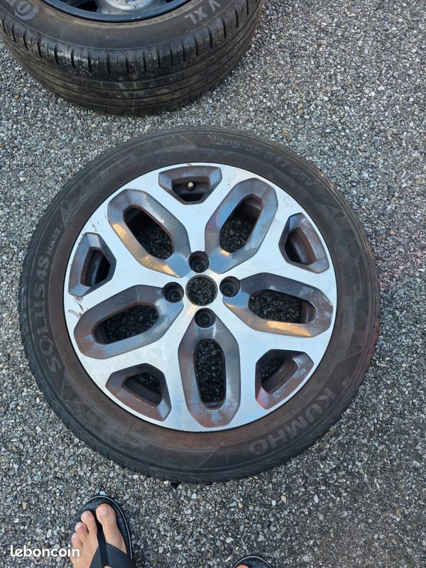Lot / Unité Jantes Alu Renault 205/55 R17 + Roue de Secours Clio 4 / Captur (image 2)