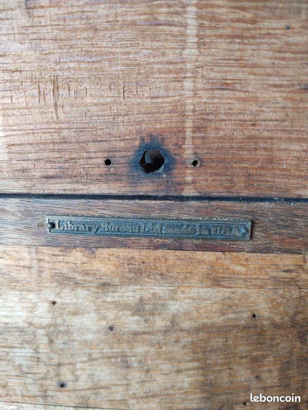 Library bureau Meuble classeur de bureau Circa 1900 (image 5)