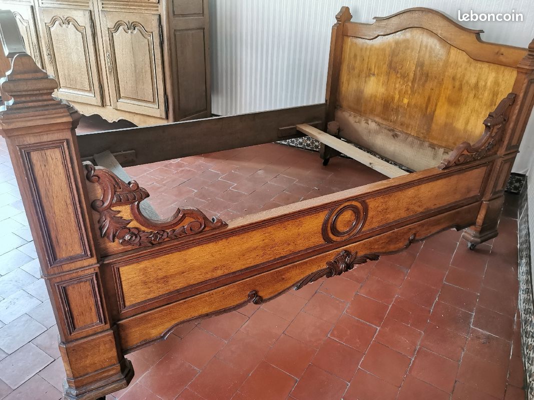 Lit 1 personne en chêne (image 1)