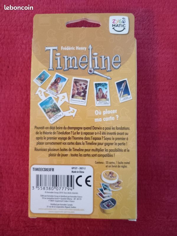 Timeline: Multi-thèmes (2012) - Jeux de Cartes