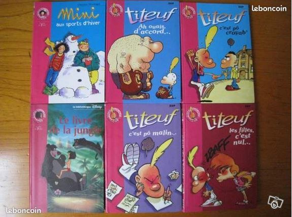 Livres bibliothèque rose et Titeuf (image 1)