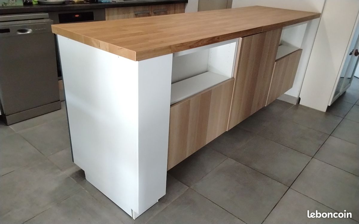 Urgent déménagement : éléments de cuisine Ikea modèle Metod - éléments colonne four,muraux, bas et îlot central - en très bon état TBE (image 1)