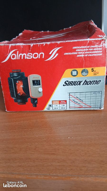 Pompe de chaudiere circulateur Salmson Siriux home 60-25 180